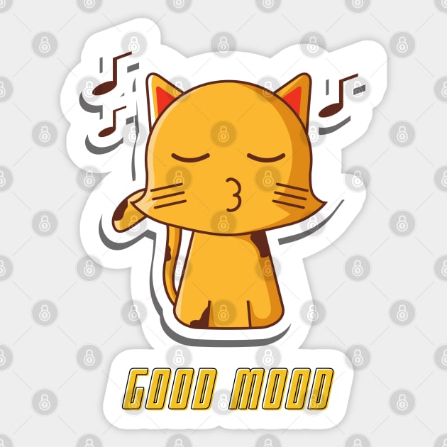 Cat Good Mood Sticker by NickDsigns